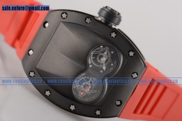 Richard Mille RM053 Watch PVD 1:1 Replica Red Rubber